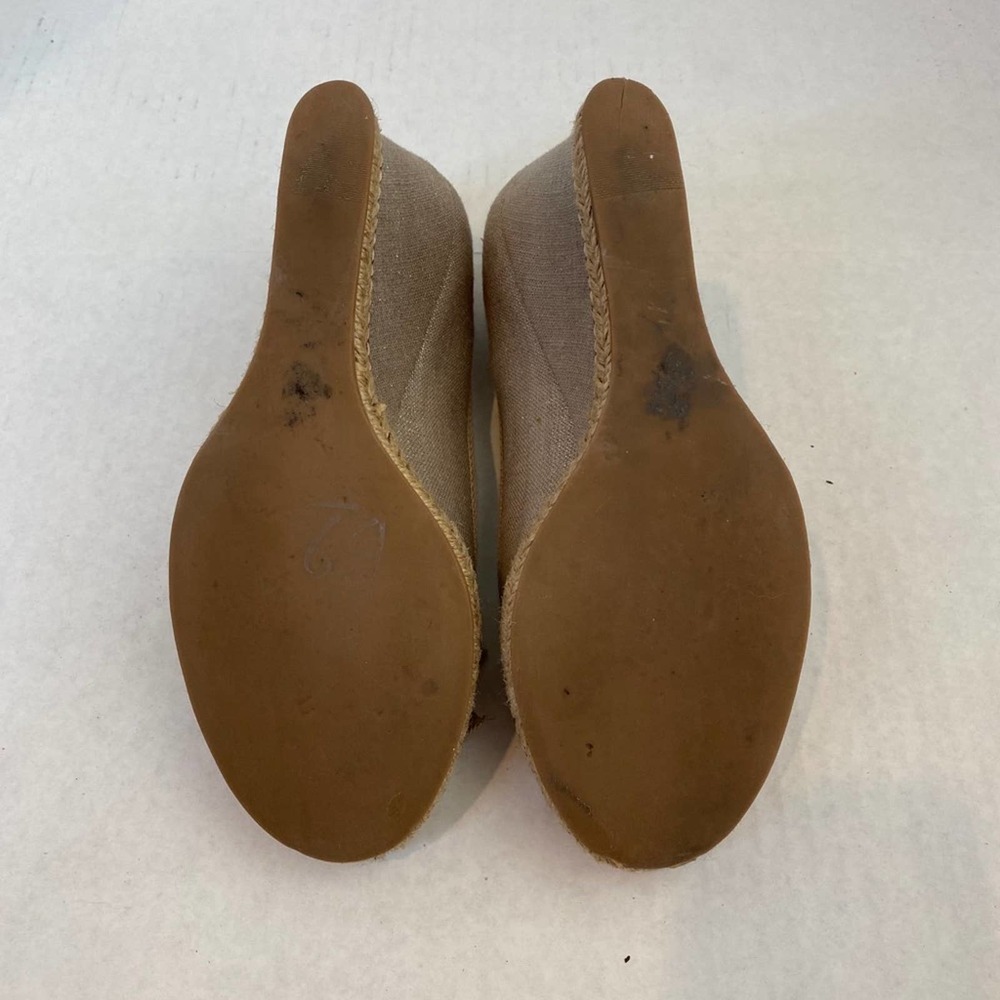 Tory Burch Beige Jackie Bow Espadrille Wedge - Picture 11 of 11